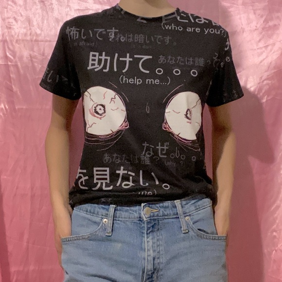 Y2K Grudge/Emo Japan Creepy Shirt - Picture 1 of 5